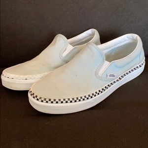 Blue slip on vans